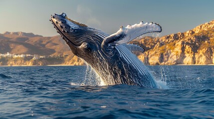 whale in the pacific ocean