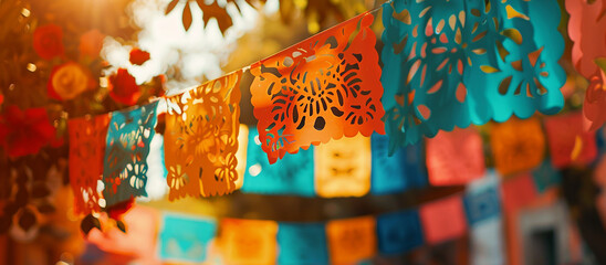 Cinco de Mayo,Mexican colorful summer fiesta party,sombrero hat,maracas margarita cocktail,table colorful Mexican decorations. With the exotic beach "Cinco de Mayo" as a backdrop,mexican banner.