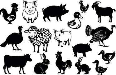 Obraz premium Farm animals bundle