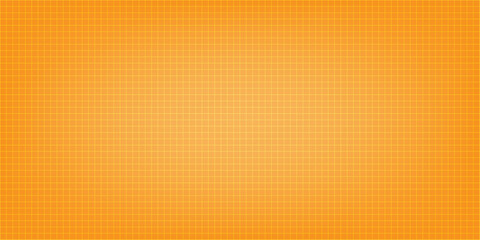 Orange print background. Orange lined architecture backdrop. Technical industrial concept illustration.  Empty grid with editable outline strokes. Blank template.Wide wallpaper, pattern digital paper.