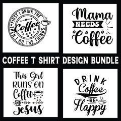 Fototapeta premium Coffee t Shirt design Bundle