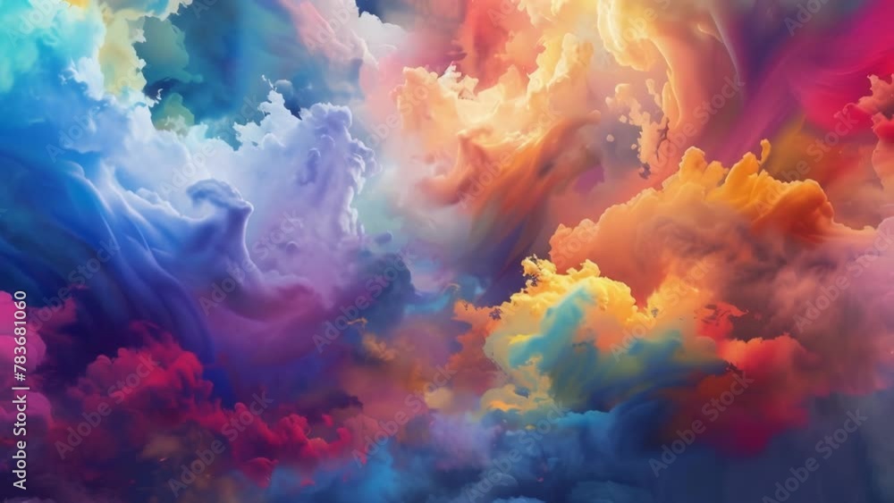 Aufkleber bold splashes of vibrant tones creating an ethereal explosion of color.