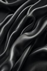 Fototapeta premium Elegant Black Satin Texture Background for Luxury Design