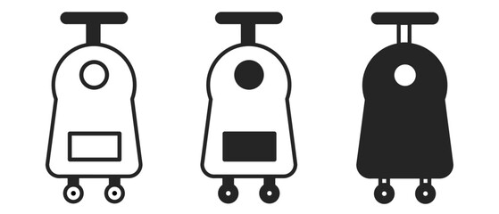 Suitcase icon on white background. Vector logo suitcase illustration.