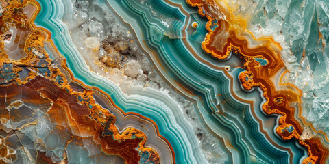 Vibrant Agate Stone Patterns - A Symphony of Natural Colors