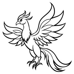 For T-shirt Design Vector illustration of a phoenix bird - Vector - Vector art - Vector illustration - Vector design - Latest Vector - Ultimate Vector - Premium Vector - Vector pro