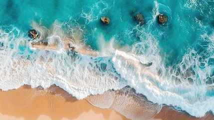 Türaufkleber beach aerial view © nahij