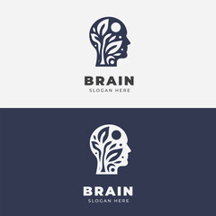 Human head logo design as a symbol of creative ideas
