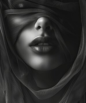 Woman wearing veil