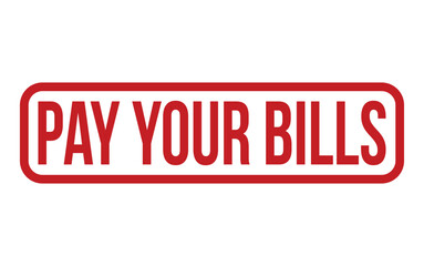 Red Pay Your Bills Rubber Stamp Seal Vector