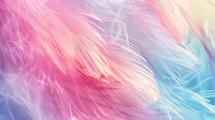 Colorful pastel background with soft feathers  blurred feather texture wallpaper