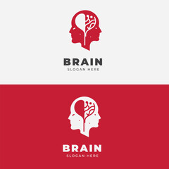 Human head logo design as a symbol of creative ideas