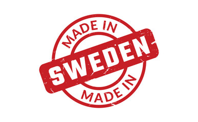 Made In Sweden Rubber Stamp