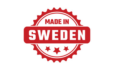 Made In Sweden Rubber Stamp