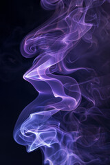 Obraz premium Abstract Purple Smoke Whirls on Dark Background