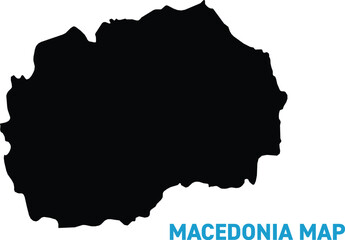 High detailed map of Macedonia. Outline map of Macedonia. Europe