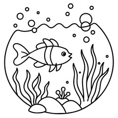     whimsical underwater world vector illustration.

