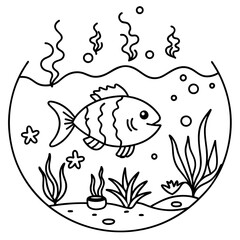     whimsical underwater world vector illustration.
