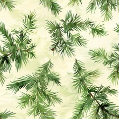 Light watercolor spruce tips, seamless, evergreen whisperss. Seamless Pattern, Fabric Pattern, Tumbler Wrap, Mug Wrap.