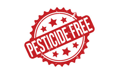 Pesticide Free Rubber Stamp Seal Vector