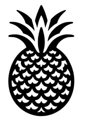 Obraz premium Pineapple SVG, Summer SVG, Tropical fruit SVG, Pineapple Silhouette, Pineapple Clipart, Pineapple Cricut, SVG, JPG, PNG