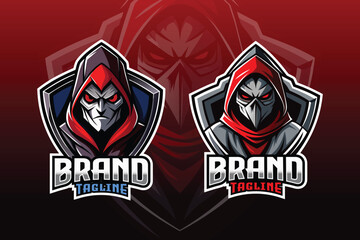 assassin mascot vector design for sport or gaming logo