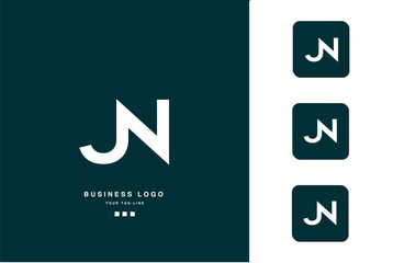 JN, NJ, J, N, Abstract Letters Logo Monogram