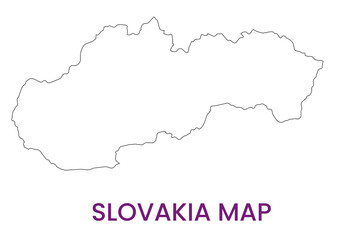 High detailed map of Slovakia. Outline map of Slovakia. Europe