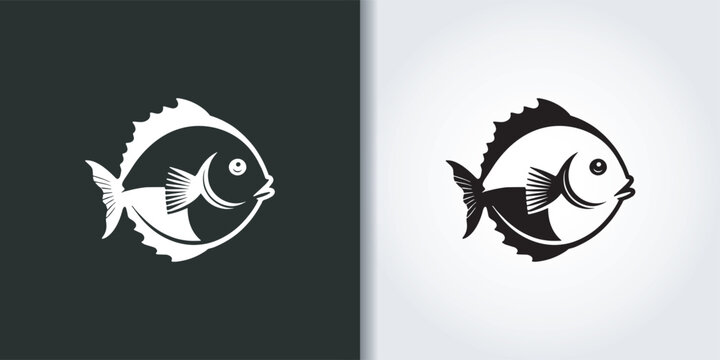 fish sea logo set