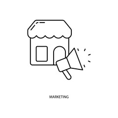 marketing concept line icon. Simple element illustration. marketing concept outline symbol design.