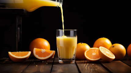 orange juice and fruits  high definition(hd) photographic creative image