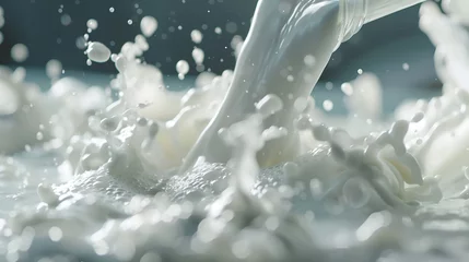 Fototapeten Creamy milk on white background © Shanza