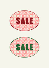 set of stamps with the text sale, sale sticker label, set of two sale text sticker label