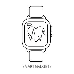 Vector icon of Innovative Gadgets: with editable stroke.