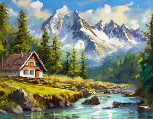 lake in the mountains