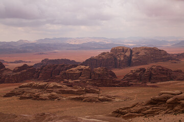 Mars on earth, the vast desert of Wadi Rum 