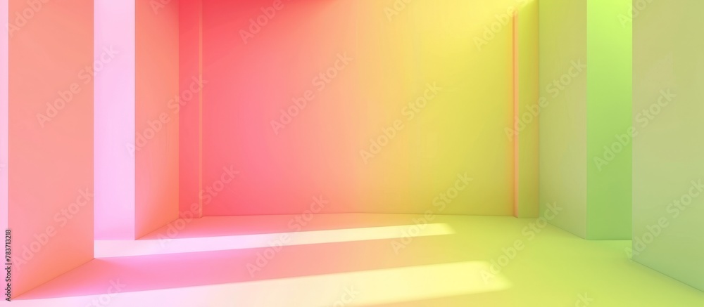 Poster ceiling illuminated by bright light in a room creating a luminous atmosphere