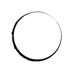 Obraz premium circle marker isolated on white background. black Marker circle hand drawn. Circle shape icon vector geometry symbol for creative graphic design element in a flat color pictogram. EPS file 339.