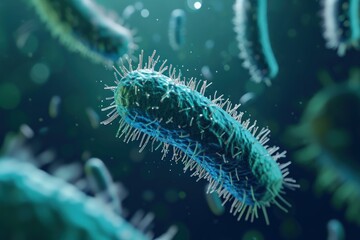 Biological Bacteria virus cell petri. Colon cancer. Generate Ai