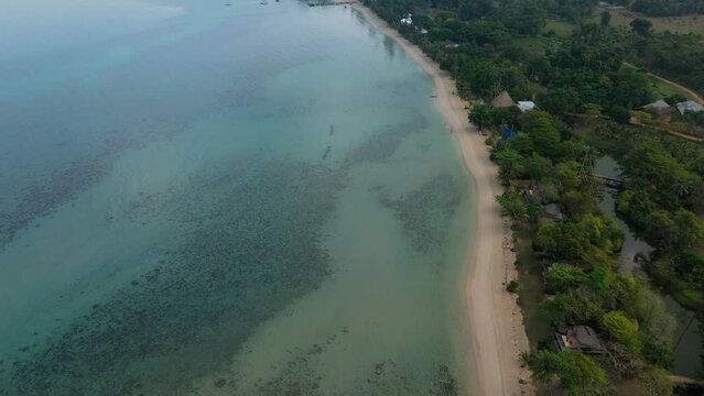 aerial view of a beach on Ko Mak, SE Thailand