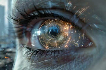 The sci-fi future in the pupils of the eyes