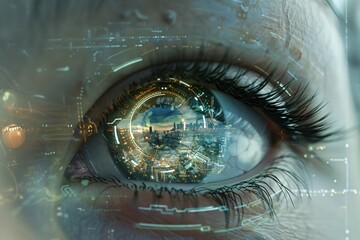 The sci-fi future in the pupils of the eyes