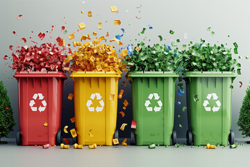 Environmental awareness, recycling, waste management concept	
