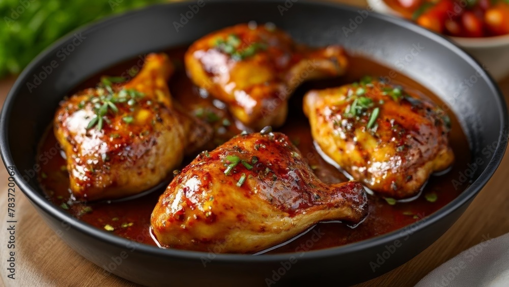 Sticker  Deliciously grilled chicken drumsticks ready to be savored