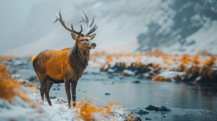 An enchanting shot of Icelandic wildlife in their natural habitat, featuring perfect skin tones and a balanced color palette that accentuates their beauty. - obrazy, fototapety, plakaty