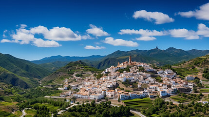 village in the mountains  high definition(hd) photographic creative image