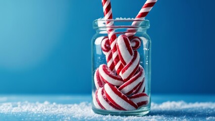  Candy cane delight a festive treat in a jar - Powered by Adobe
