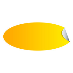 Golden Label Sticker for Price Tag and Template. Isolated on White Background.