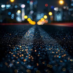 rain drops on the road