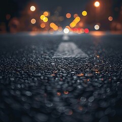 rain drops on the road